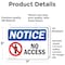 Signmission No Access Sign, Vinyl Decal, 7in W x 5in L, 2PK OS-2PACK-NS-D-57-L-14341 - alternate 5